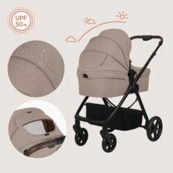 Lionelo Greet Καρότσι Βρεφικό 3 σε 1 έως 22kg Black Onyx - Image 6