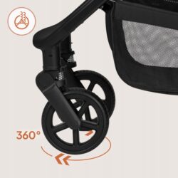 Lionelo Greet Καρότσι Βρεφικό 3 σε 1 έως 22kg Black Onyx - Image 8