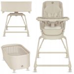 Lionelo Maddie Set Λίκνο-Ρηλάξ & Καρεκλάκι Φαγητού 3 σε 1 Beige