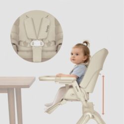 Lionelo Maddie Set Λίκνο-Ρηλάξ & Καρεκλάκι Φαγητού 3 σε 1 Beige - Image 6
