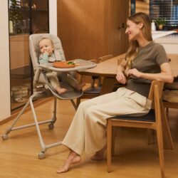 Lionelo Maddie Set Λίκνο-Ρηλάξ & Καρεκλάκι Φαγητού 3 σε 1 Beige - Image 4