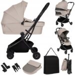 Lionelo Sia Flex Καρότσι Ταξιδίου 2 σε 1 έως 22kg Beige Sand