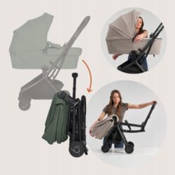 Lionelo Sia Flex Καρότσι Ταξιδίου 2 σε 1 έως 22kg Green Emerald - Image 6