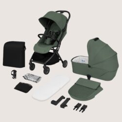 Lionelo Sia Flex Καρότσι Ταξιδίου 2 σε 1 έως 22kg Green Emerald - Image 4