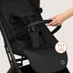 Lionelo Sia Flex Καρότσι Ταξιδίου 2 σε 1 έως 22kg Black Onyx - Image 9