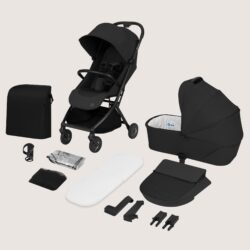 Lionelo Sia Flex Καρότσι Ταξιδίου 2 σε 1 έως 22kg Black Onyx - Image 10