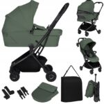 Lionelo Sia Flex Καρότσι Ταξιδίου 2 σε 1 έως 22kg Green Emerald