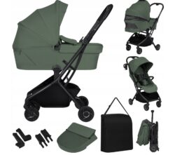 Lionelo Sia Flex Καρότσι Ταξιδίου 2 σε 1 έως 22kg Green Emerald