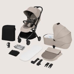 Lionelo Sia Flex Καρότσι Ταξιδίου 2 σε 1 έως 22kg Beige Sand - Image 10