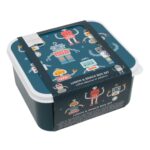 A little lovely company Σετ 4 δοχεία φαγητού Lunch & Snack Box -Robots