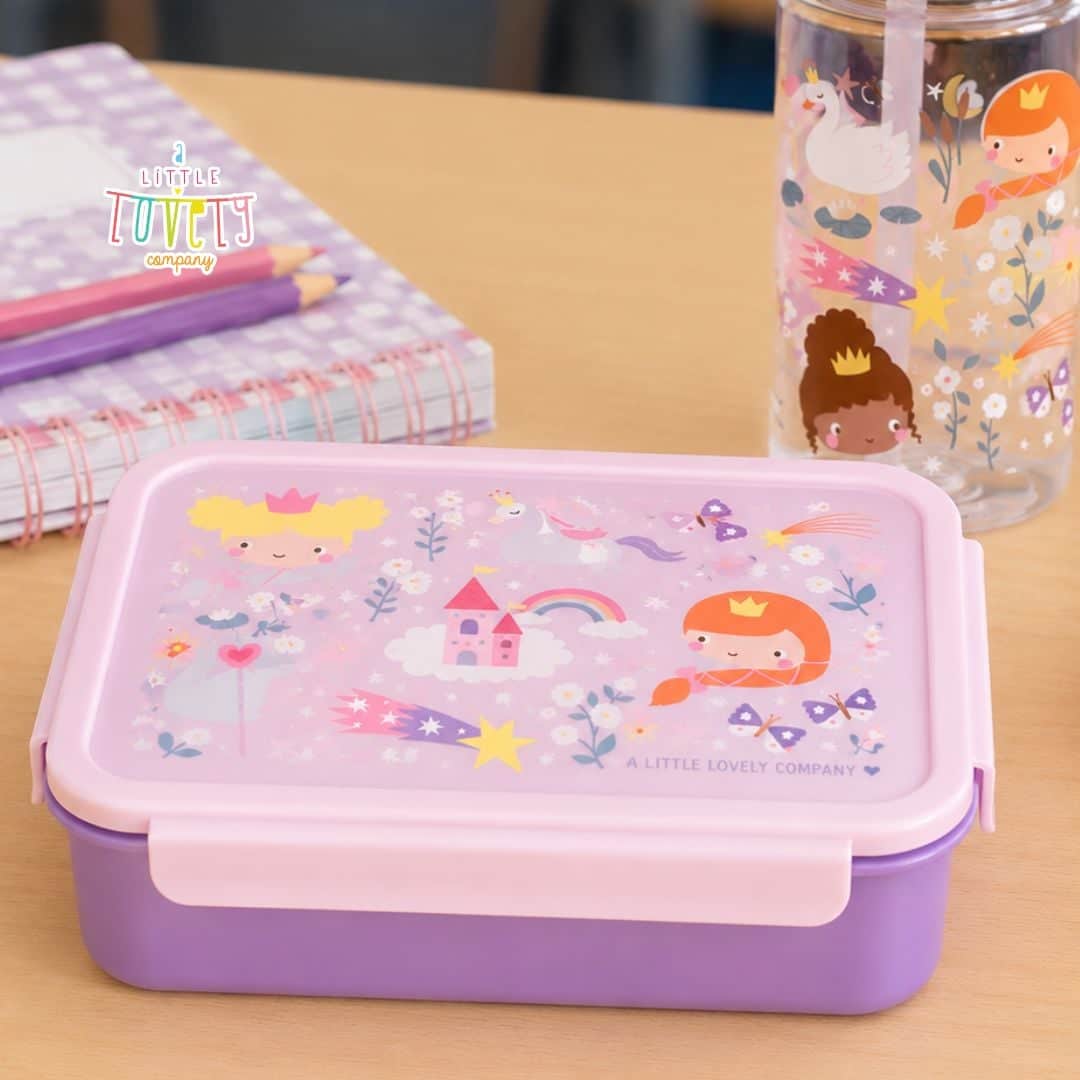 A little lovely company Σετ 4 δοχεία φαγητού Lunch & Snack Box - Princesses - Image 3