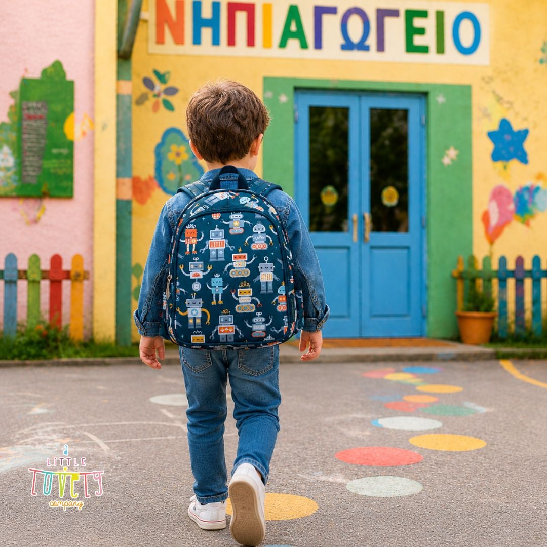 A little lovely company Tσάντα πλάτης νηπιαγωγείου με ισοθερμική θήκη - Robots - Image 6