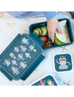 A little lovely company Σετ 4 δοχεία φαγητού Lunch & Snack Box -Robots - Image 4