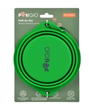Petigio Μπολ Ταξιδίου Από Σιλικόνη Για Κατοικίδια Πράσινο