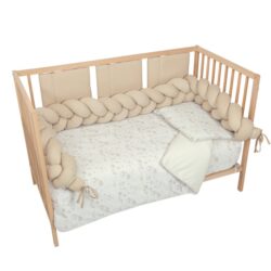 Bimbidreams Βρεφική Φωλιά Ύπνου Πλεξούδα με Memory Foam "Sand" 85x62 εκ. - Image 8