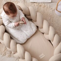 Bimbidreams Βρεφική Φωλιά Ύπνου Πλεξούδα με Memory Foam "Sand" 85x62 εκ. - Image 9