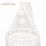 Ingvart Κουνουπιέρα Τούλι Με Pom Pom – Λευκή