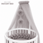 Ingvart Κουνουπιέρα Τούλι Με Pom Pom – Γκρί