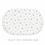 Ingvart Μεγάλο Σεντόνι Smart Bed 9 in 1 Καρδούλες Μπεζ