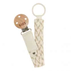 Bibs Κλιπ Πιπίλας Paci Braid - Ivory & Vanilla