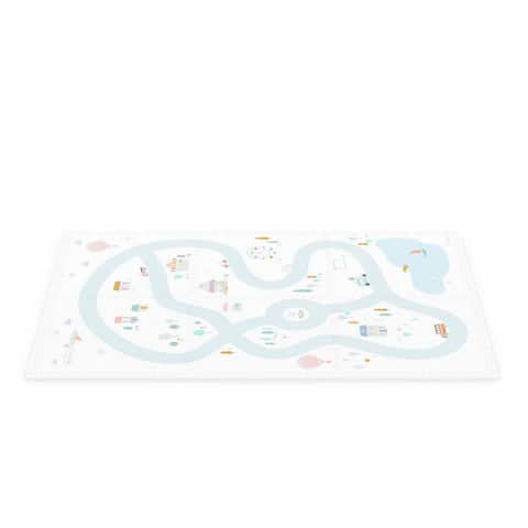 Village_Terrazzo_EVA_puzzlemat_complete_front_side_large Play & Go Στρωματάκι-παζλ διπλής όψης - κουτί αποθήκευσης - Το Χωριό - Image 1
