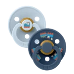 Bibs Πιπίλες Holiday Train 2Pack - Baby Blue & Steel Blue No2