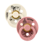 Bibs Πιπίλες Moomin 2Pack - Little My - Ivory & Dusty Pink No2