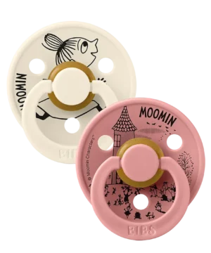 Bibs Πιπίλες Moomin 2Pack - Little My - Ivory & Dusty Pink No2
