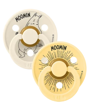 Bibs Πιπίλες Moomin 2Pack - Moomintroll Ivory & Pale Butter No3