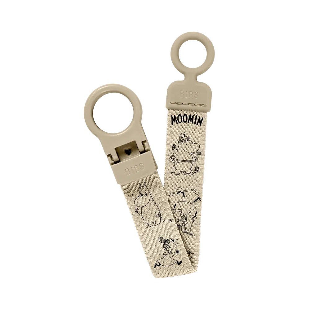 moomin-pacifierclip-folded Bibsn Κλιπ Πιπιλες Loop – Moomin Vanilla - Image 1