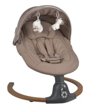 Bebe Stars Κούνια Ηλεκτρική Fluffy Natural Beige