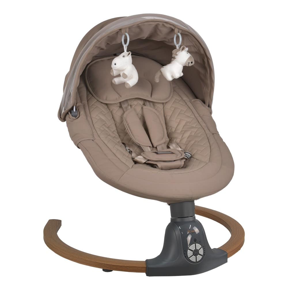kounia-ilektriki-fluffy-natural-beige-1326-zftb Bebe Stars Κούνια Ηλεκτρική Fluffy Natural Beige - Image 1