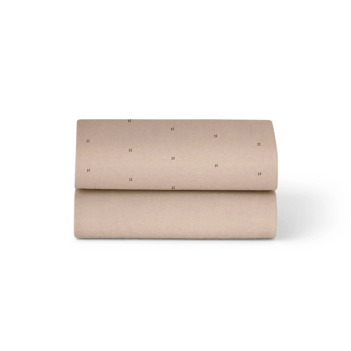 BD028BA Snuz Σετ Σεντόνια 2 Τμχ Για Λίκνο 44x80 cm Mocha Cross - Image 1