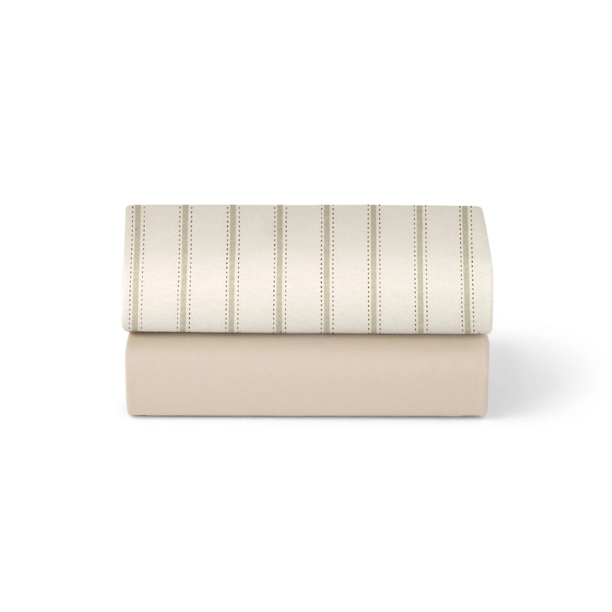 BD028BD Snuz Σετ Σεντόνια 2 Τμχ Για Λίκνο 44x80 cm Sage Stripe - Image 1