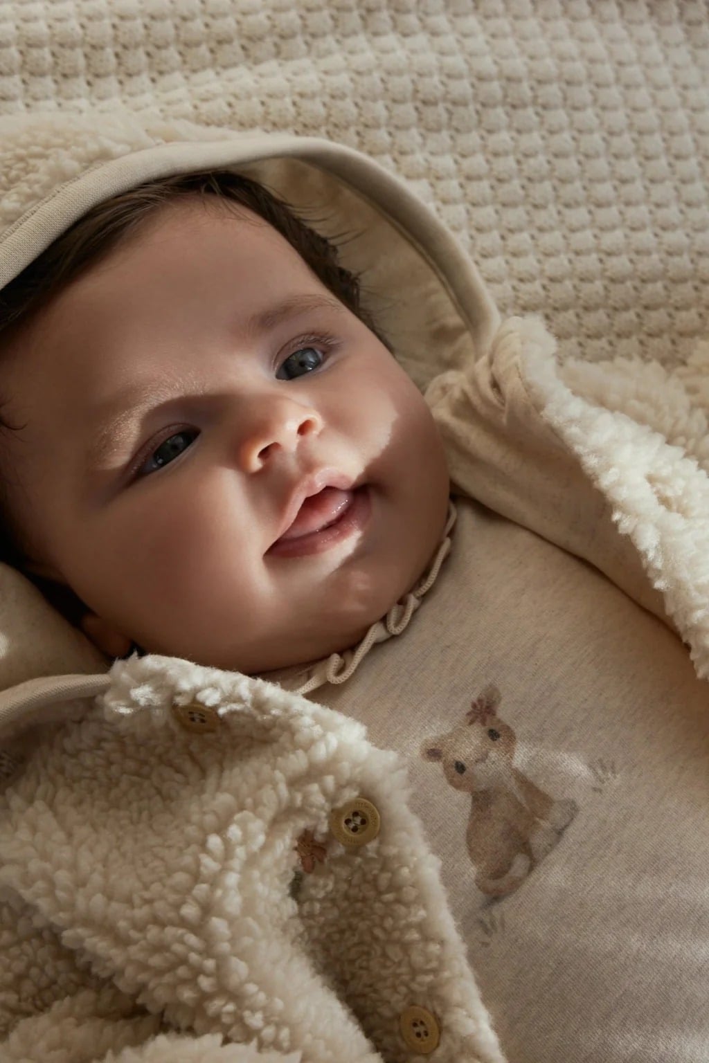 Little Dutch Ζακέτα Teddy Sand Flowers Sand 6-9 Μηνών - Image 2