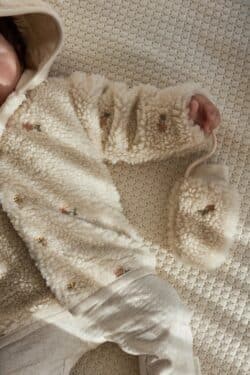 Little Dutch Ζακέτα Teddy Sand Flowers Sand 6-9 Μηνών - Image 3
