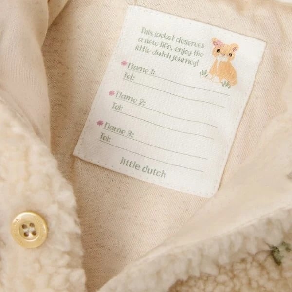 Little Dutch Ζακέτα Teddy Sand Sand Paws 4-6 Μηνών - Image 4