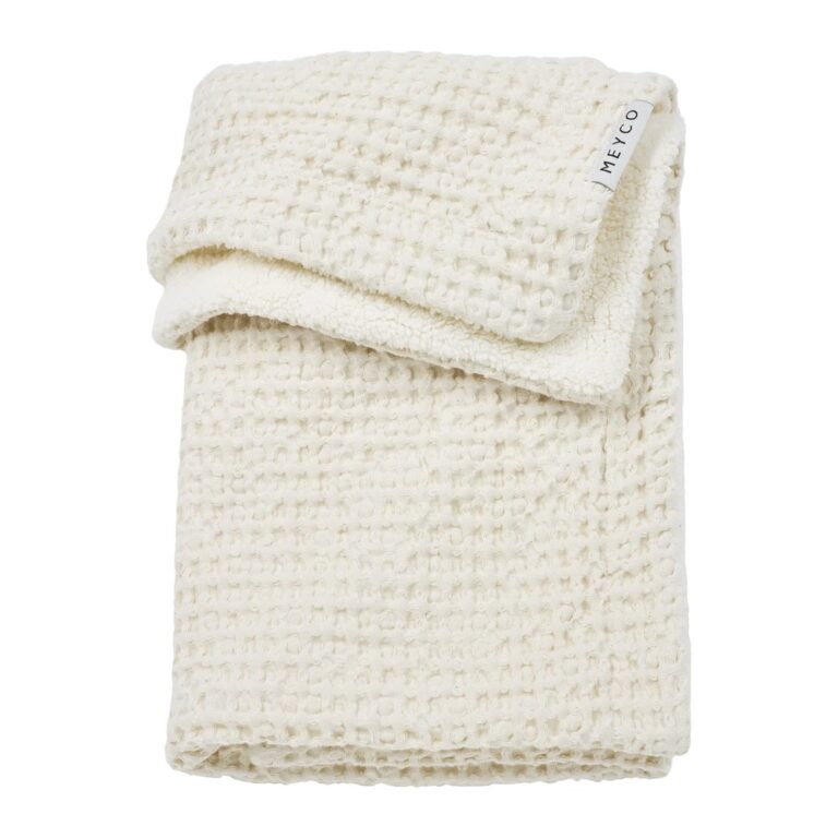 INGLESINA1 (16) Meyco Κουβέρτα Waffle Teddy Nature 100x150cm - Image 1