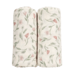 Meyco Σετ 100% Βαμβακερές Μουσελίνες 120x120cm 2 τμχ. Flower Multicolour