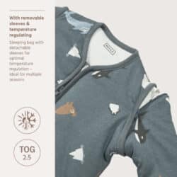 Meyco 100% Βαμβακερός Υπνόσακος 2.5 Tog με Ποδαράκια Arctic Multicolour 18-36 Μηνών - Image 5