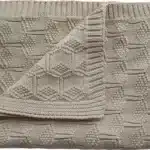 Mushie Κουβέρτα Πλεκτή Μωρό Blanket Honeycomb Beige