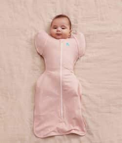 LoveToDream Υπνόσακος Swaddle up Transition bag Stretch Cotton 1.0tog Powder Pink Twinkle 6-8.5kg Medium - Image 3