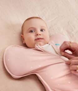 LoveToDream Υπνόσακος Swaddle up Stretch Cotton 1.0tog Powder Pink Twinkle 3.5-6kg Small - Image 3