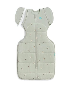 LoveToDream Υπνόσακος Swaddle up Transition bag Organic Cotton 2.5tog Olive Bees Large
